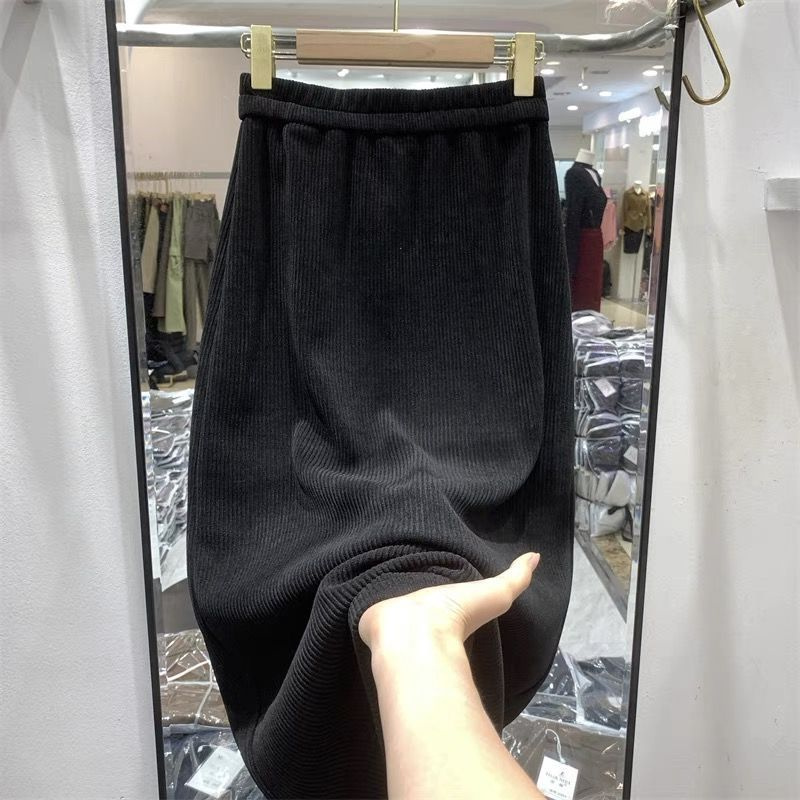 A-Line Skirt Midi - plus Size Women's High Waist A-Line