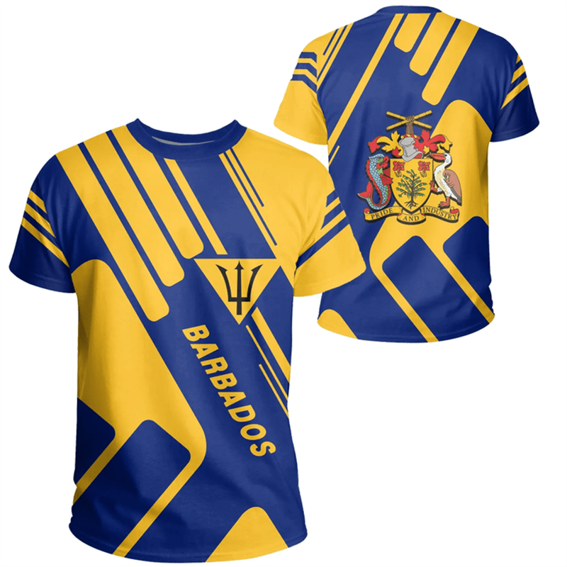 Women'S Fashion Guide - Barbados Flag Map 3D Printed T
