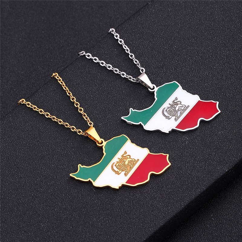 Women'S Fashion Guide - Iran Map With Cities Pendant Necklace