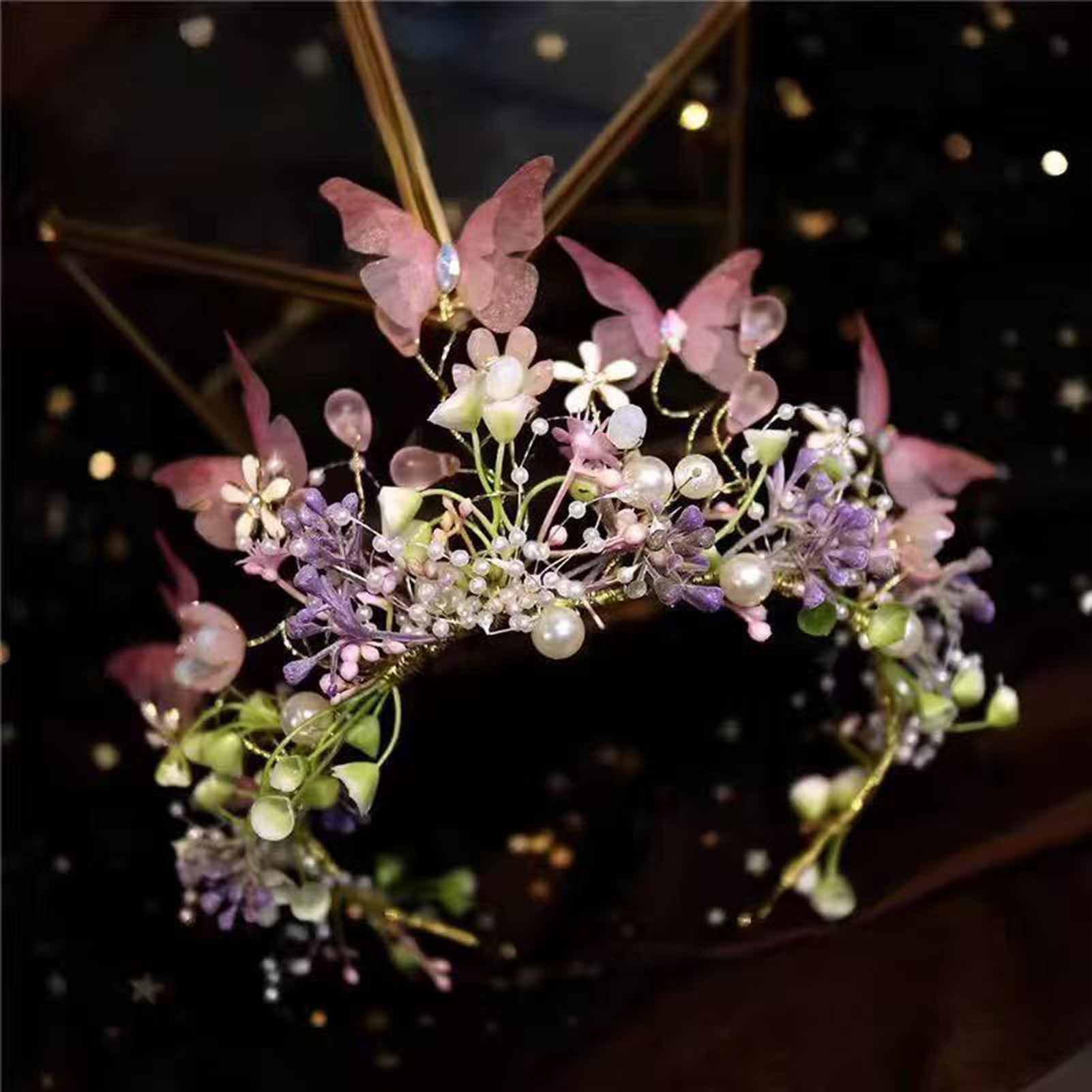 Women'S Fashion Gifts - Full Flower Crown Fashion Pearl Tiaras