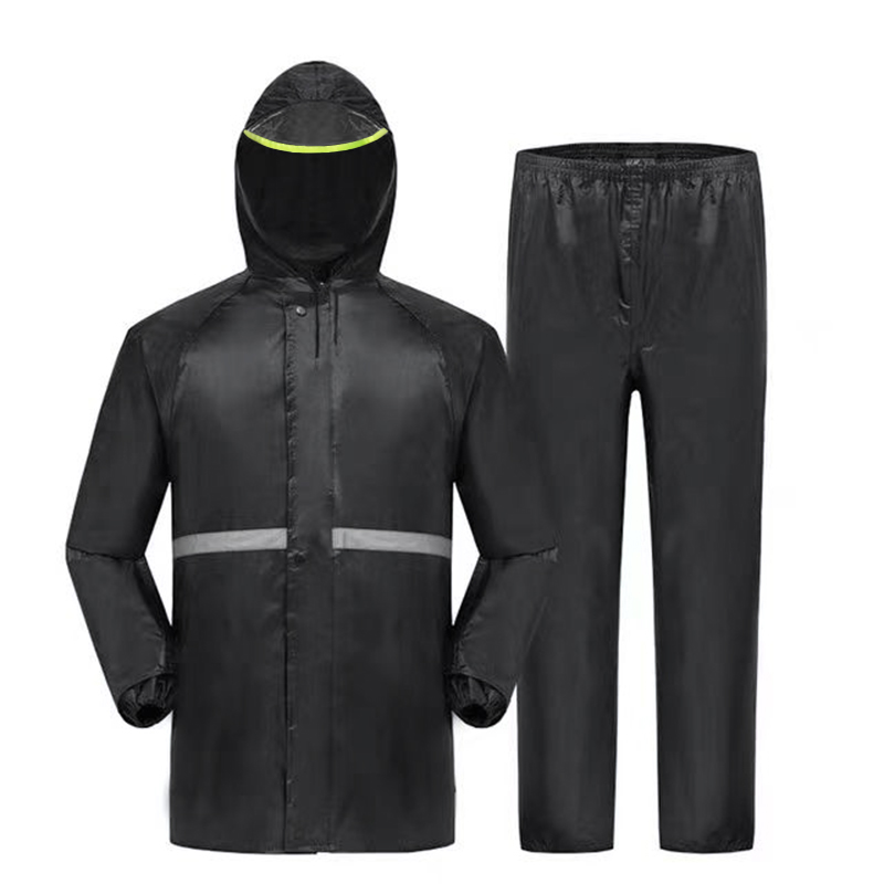Women'S Fashion Rain Jacket - 2pcs Hooded Coat & Pant Rain