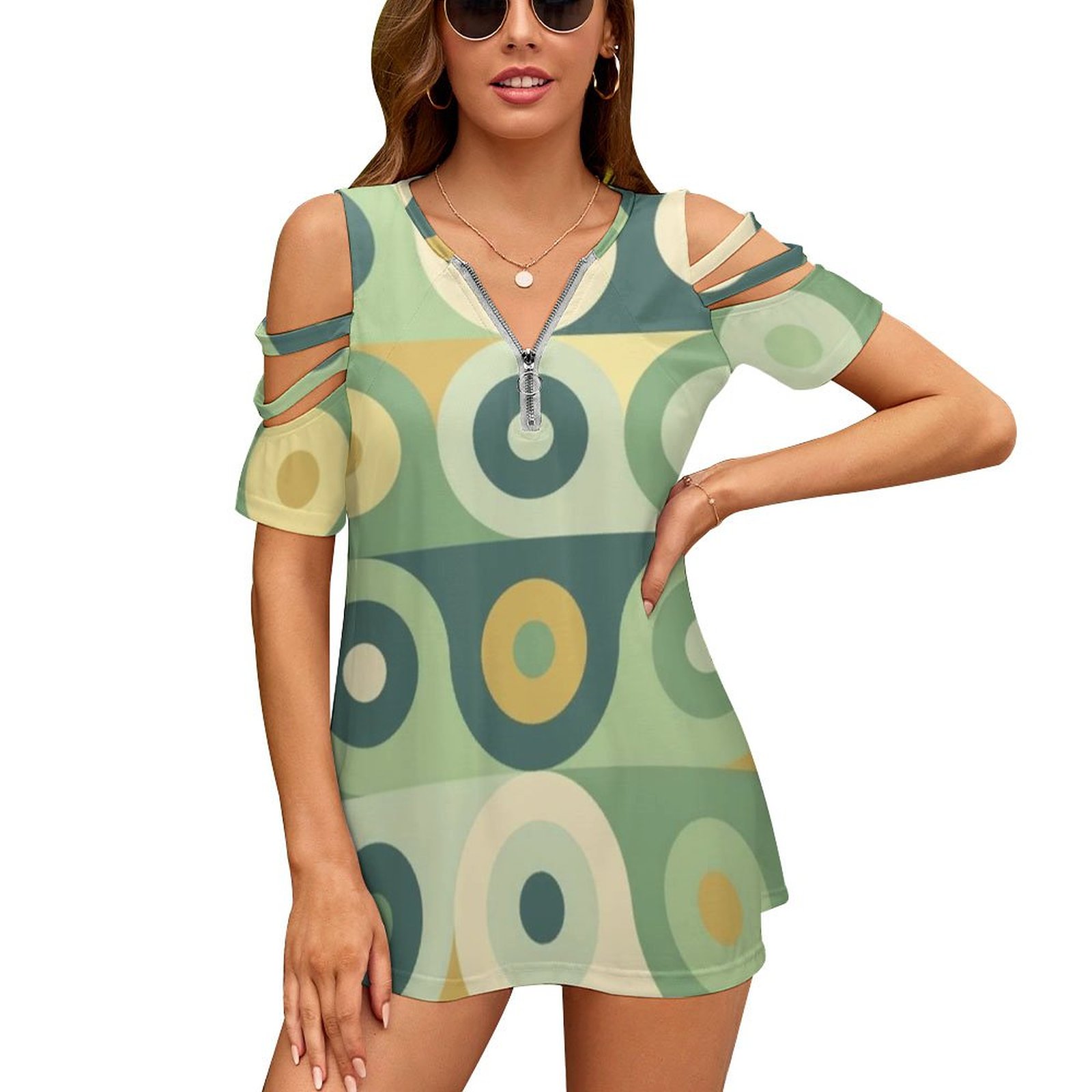Groovy 70's Pattern Women Zipp - Women'S Fashion Of The 60S บทวิจารณ์และราคา