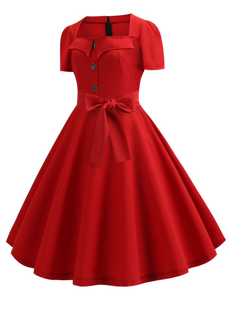 Women Summer Dress Elegant Ret - Women'S Fashion Of The 60S บทวิจารณ์และราคา