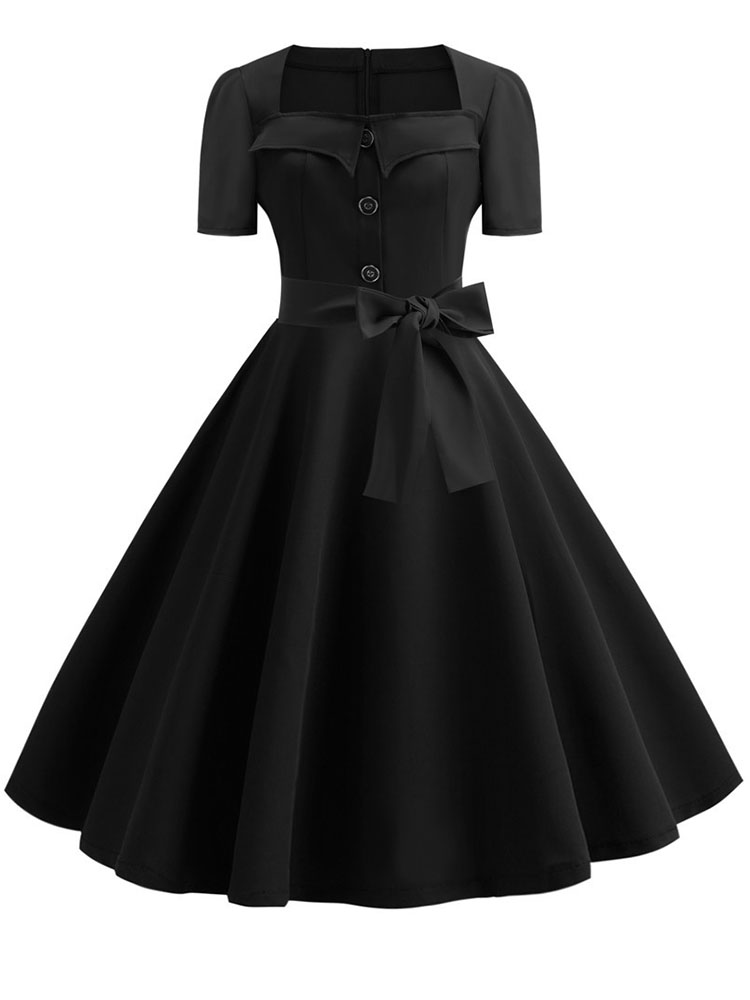 Women Summer Dress Elegant Ret - Women'S Fashion Of The 60S บทวิจารณ์และราคา