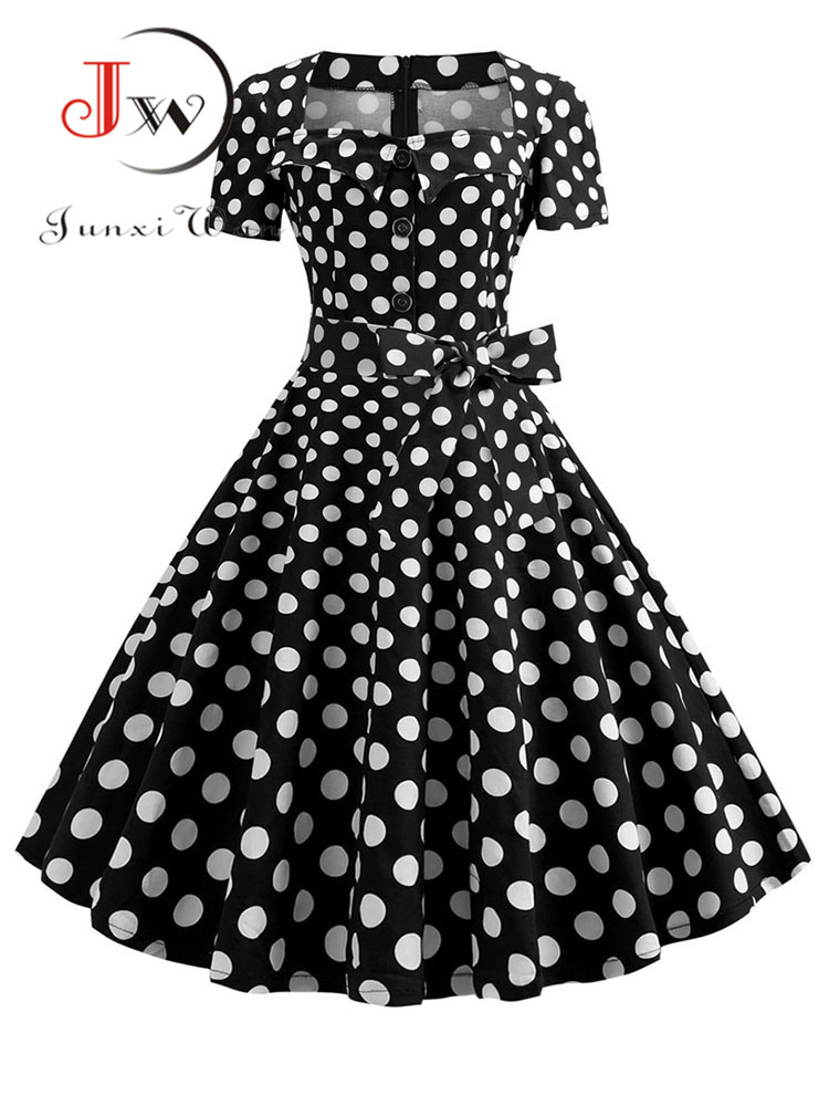 Women Summer Dress Elegant Ret - Women'S Fashion Of The 60S บทวิจารณ์และราคา