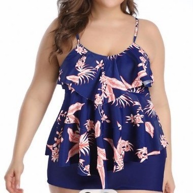 Tankini Woman Bikini Floral Pr - Crop Top Women บทวิจารณ์และราคา