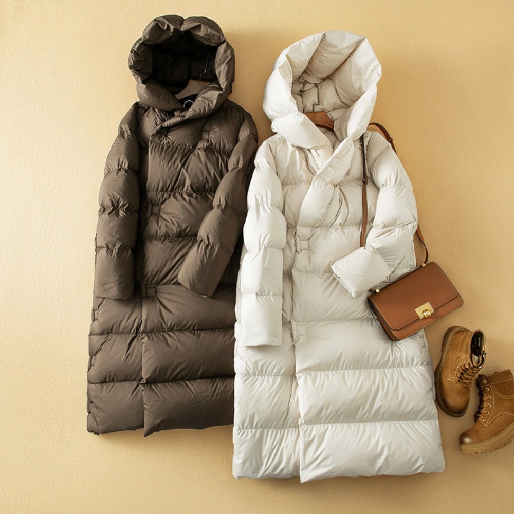 Down Jacket Women Long Hooded  - Women'S Fashion Parka บทวิจารณ์และราคา