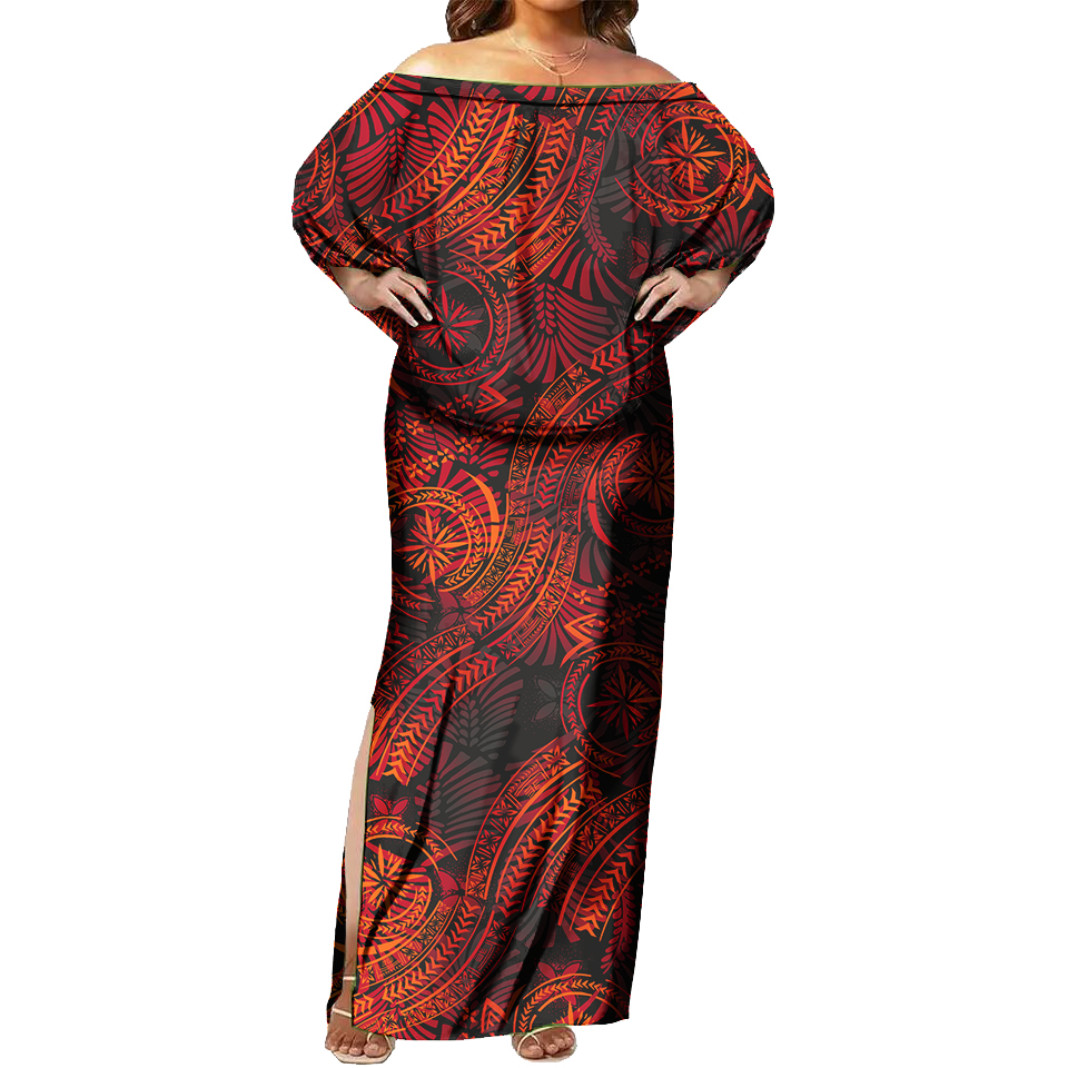 Tapa Tribal Design Sexy off Sh - Women'S Fashion Middle Ages บทวิจารณ์และราคา
