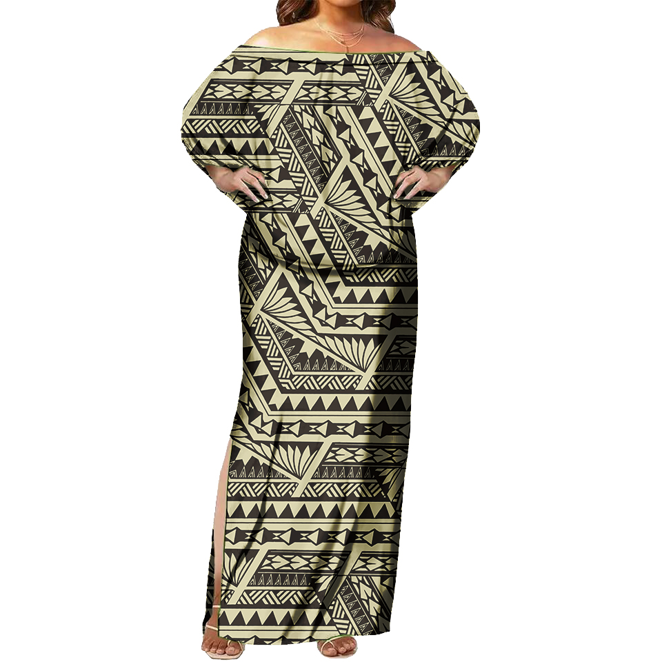Tapa Tribal Design Sexy off Sh - Women'S Fashion Middle Ages บทวิจารณ์และราคา