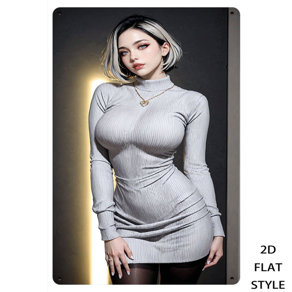 2D 1PC Retro Iron Sign Metal L - Women Fashion Logo บทวิจารณ์และราคา