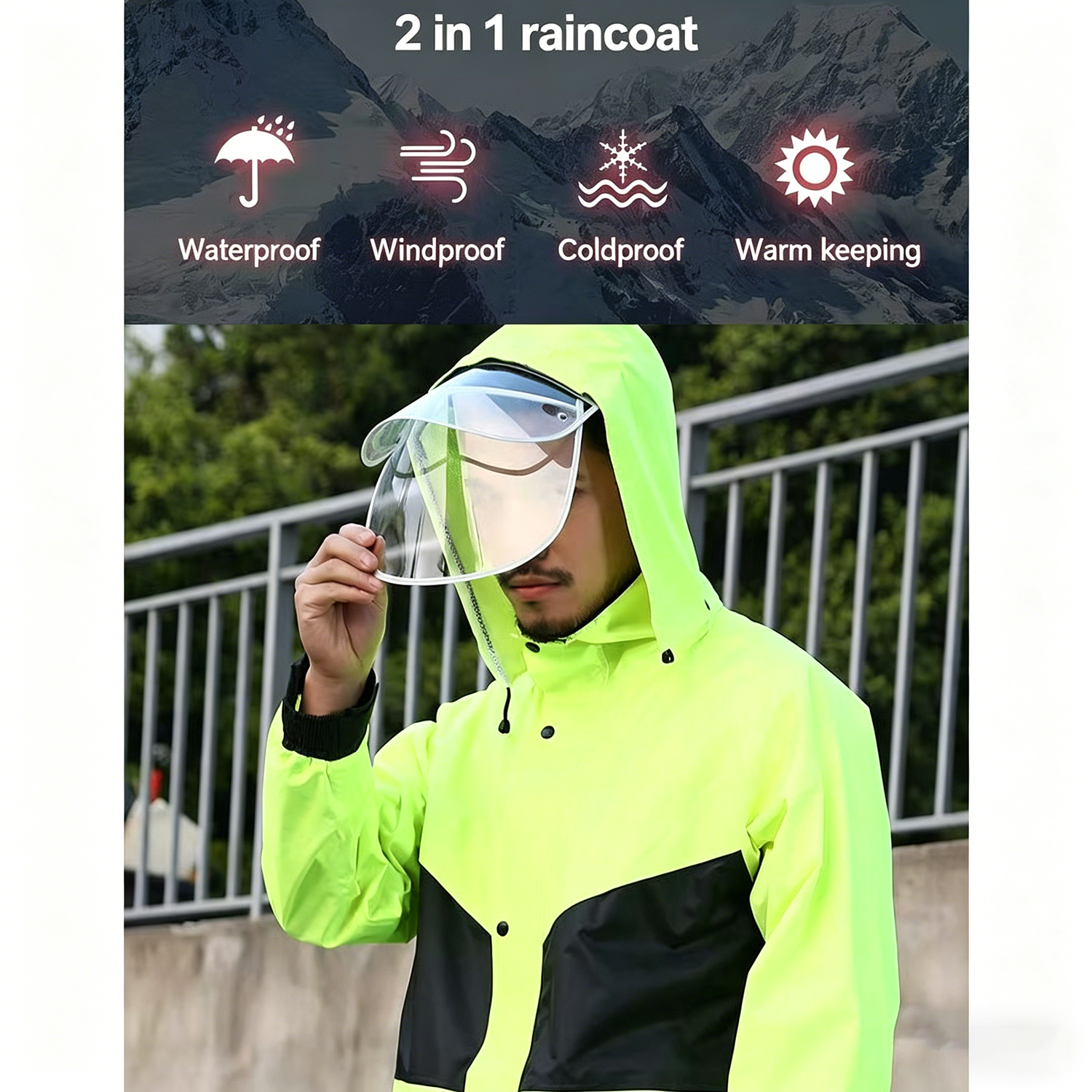Motorcycle Raincoat Suits Men  - Women'S Fashion Rain Jacket บทวิจารณ์และราคา