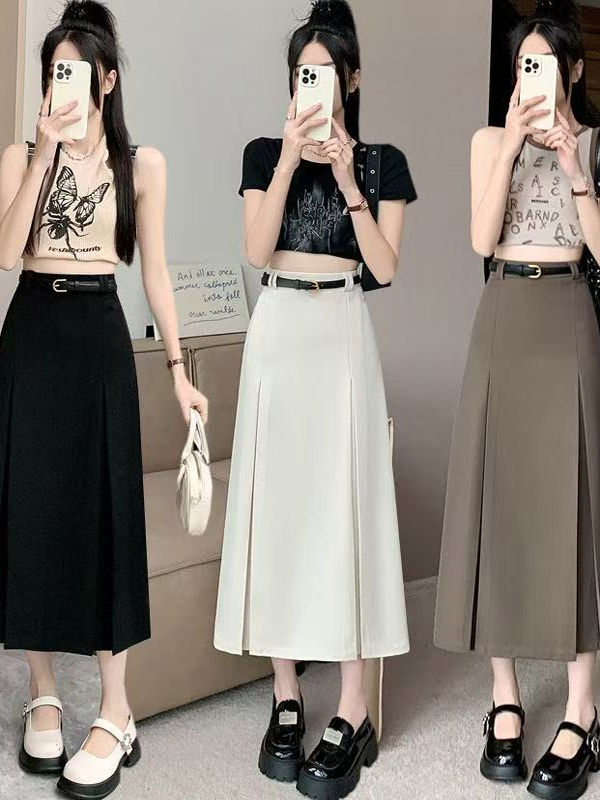 plus Size Suit Skirt High Wais - A-Line Skirt Midi บทวิจารณ์และราคา