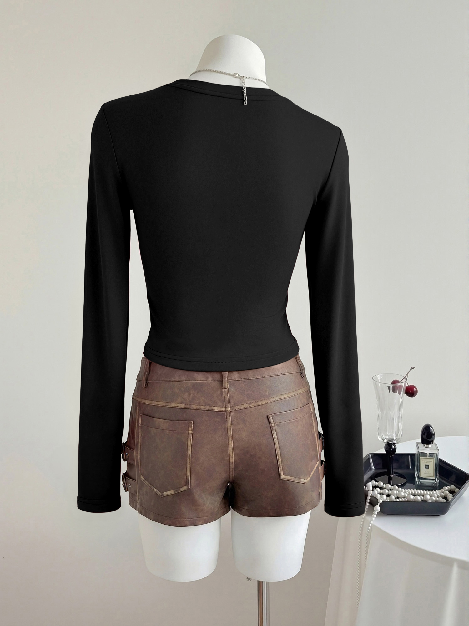 Y2K Cropped Long Sleeve T-Shir - Crop Top Women บทวิจารณ์และราคา