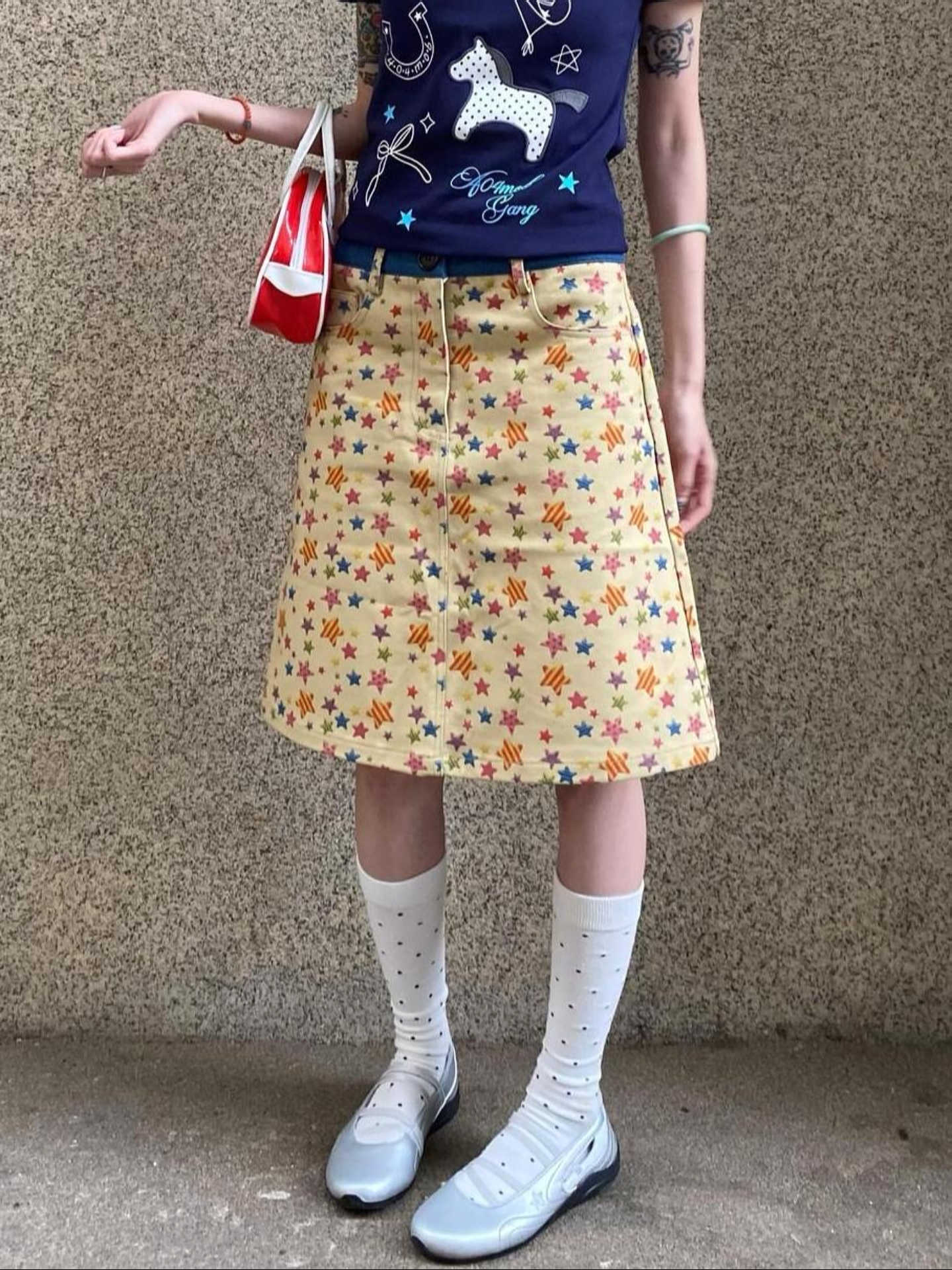Summer Women Midi Skirts Denim - A-Line Skirt Midi บทวิจารณ์และราคา