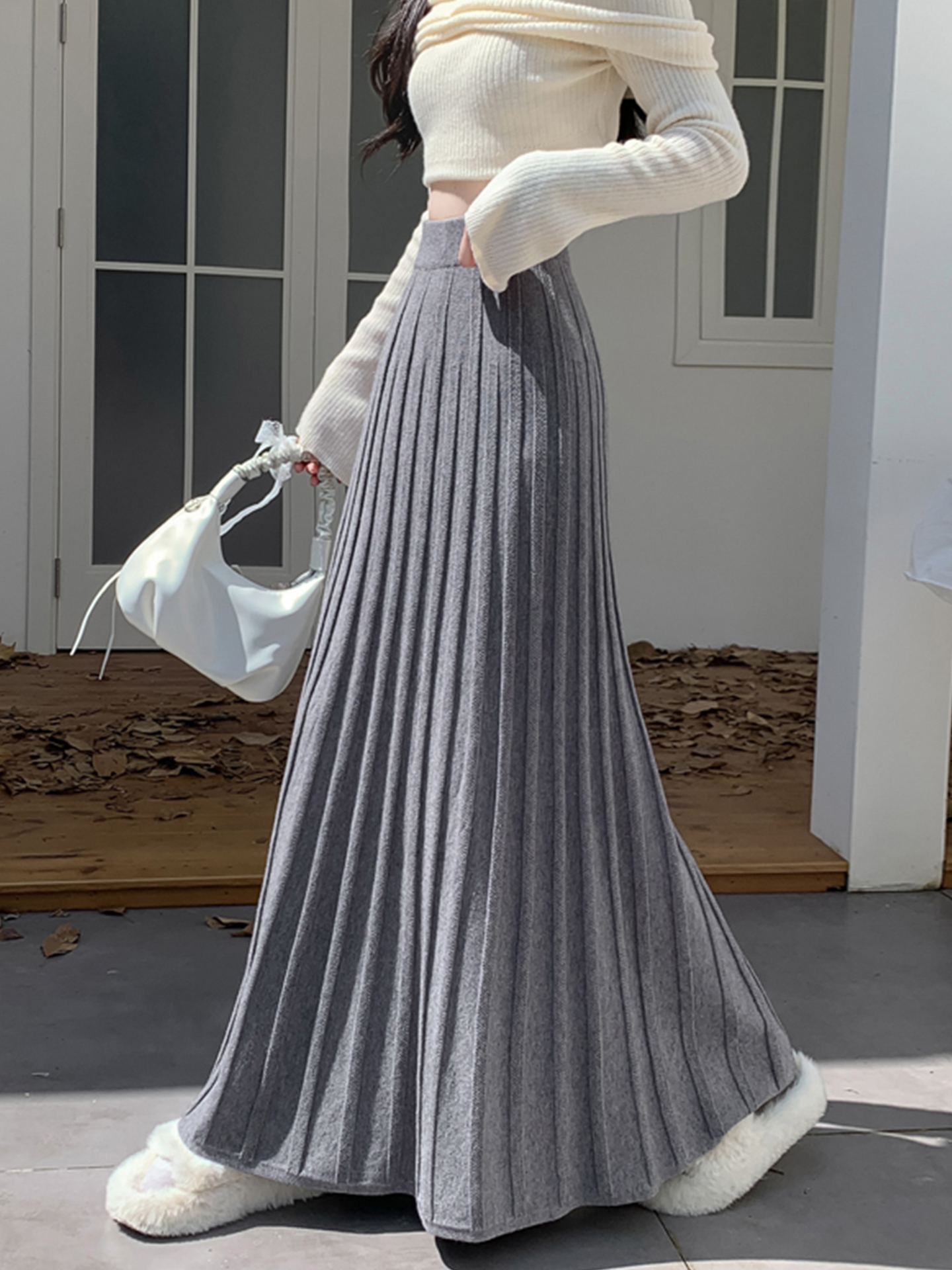 Emily Clud Recommended Knitted - A-Line Skirt Midi บทวิจารณ์และราคา