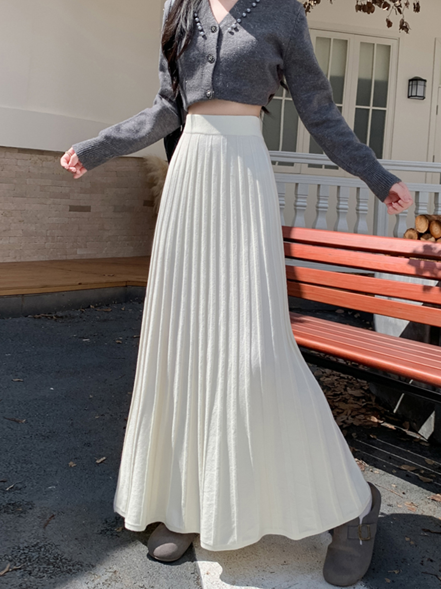 Emily Clud Recommended Knitted - A-Line Skirt Midi บทวิจารณ์และราคา