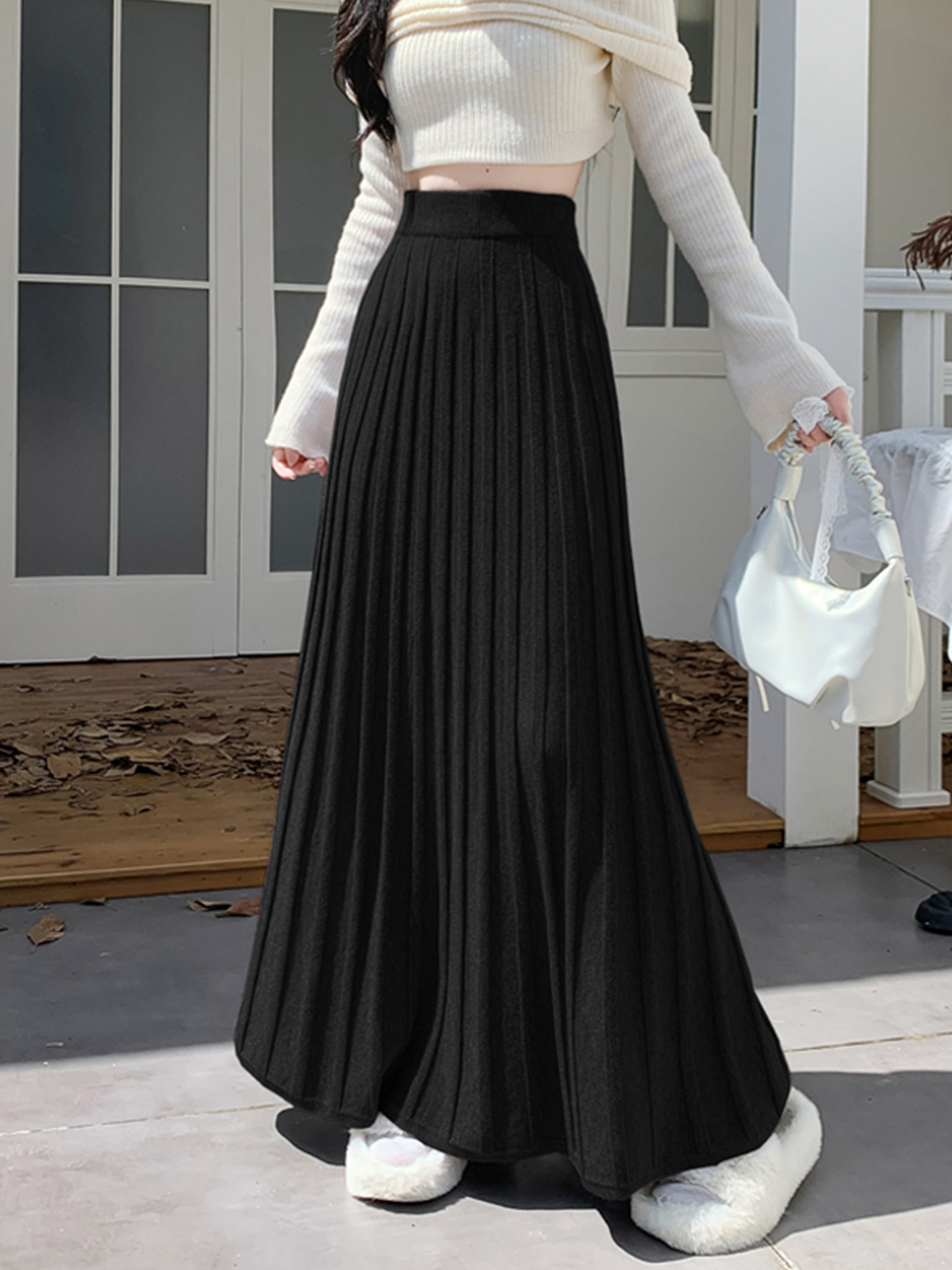 Emily Clud Recommended Knitted - A-Line Skirt Midi บทวิจารณ์และราคา