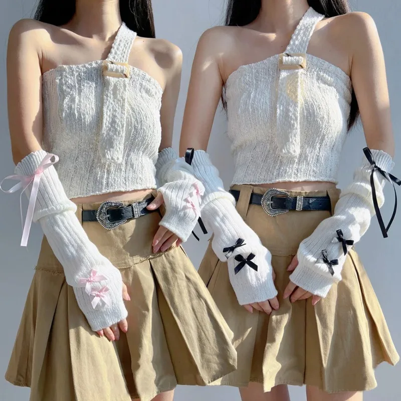Female Y2K Fashion Arm Warmers - Women Fashion Gloves บทวิจารณ์และราคา