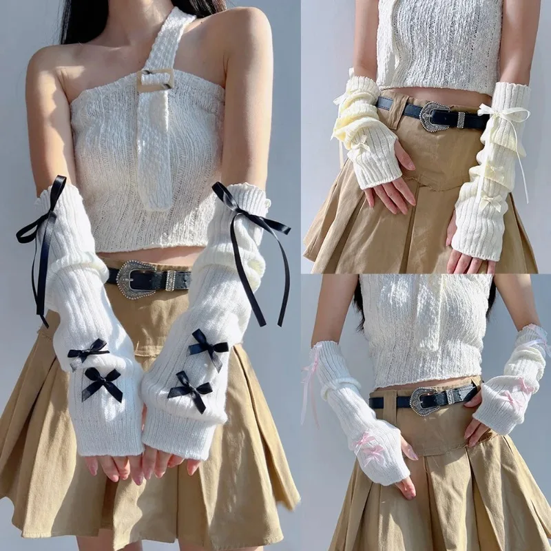 Female Y2K Fashion Arm Warmers - Women Fashion Gloves บทวิจารณ์และราคา