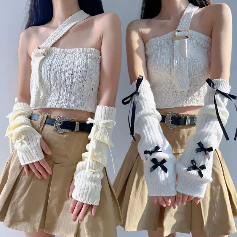 Female Y2K Fashion Arm Warmers - Women Fashion Gloves บทวิจารณ์และราคา