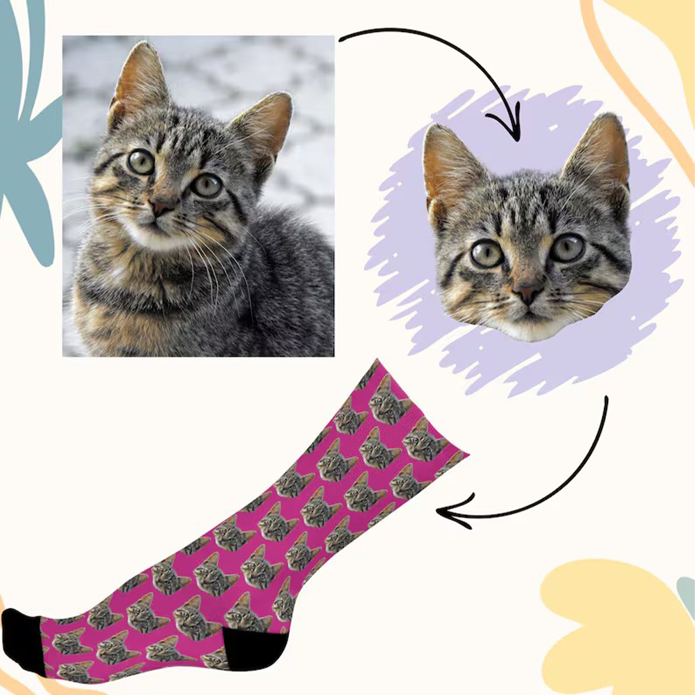 Customize face socks fashion h - Women Fashion Logo บทวิจารณ์และราคา