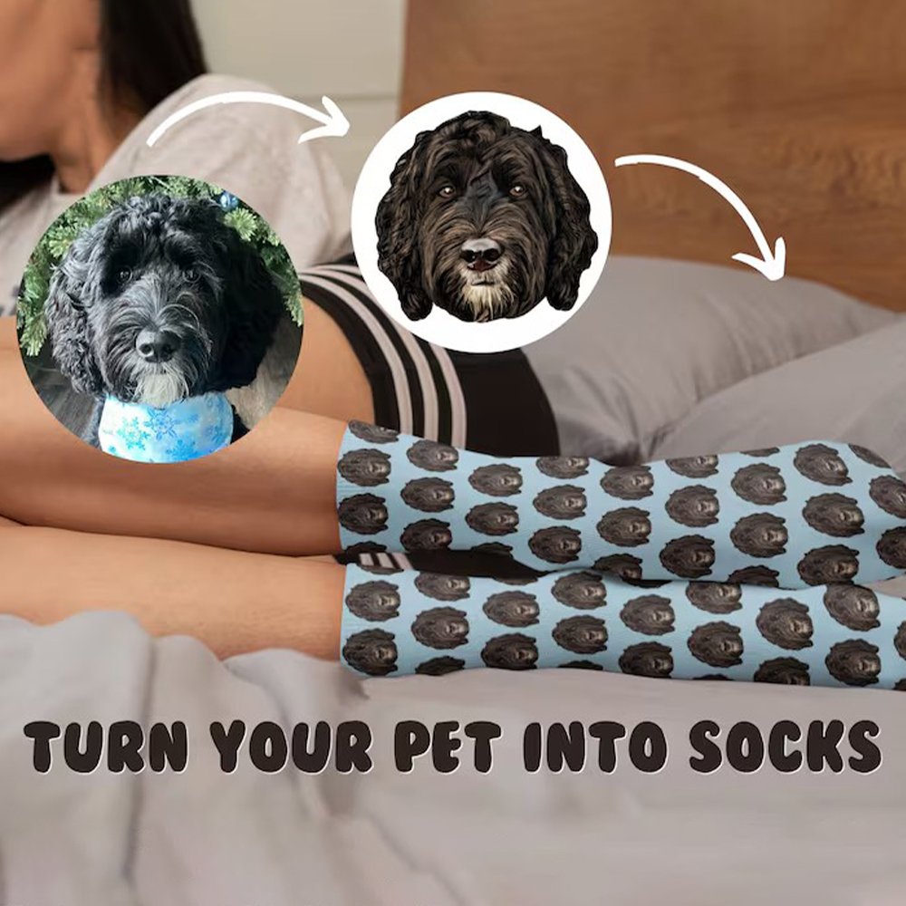 Customize face socks fashion h - Women Fashion Logo บทวิจารณ์และราคา