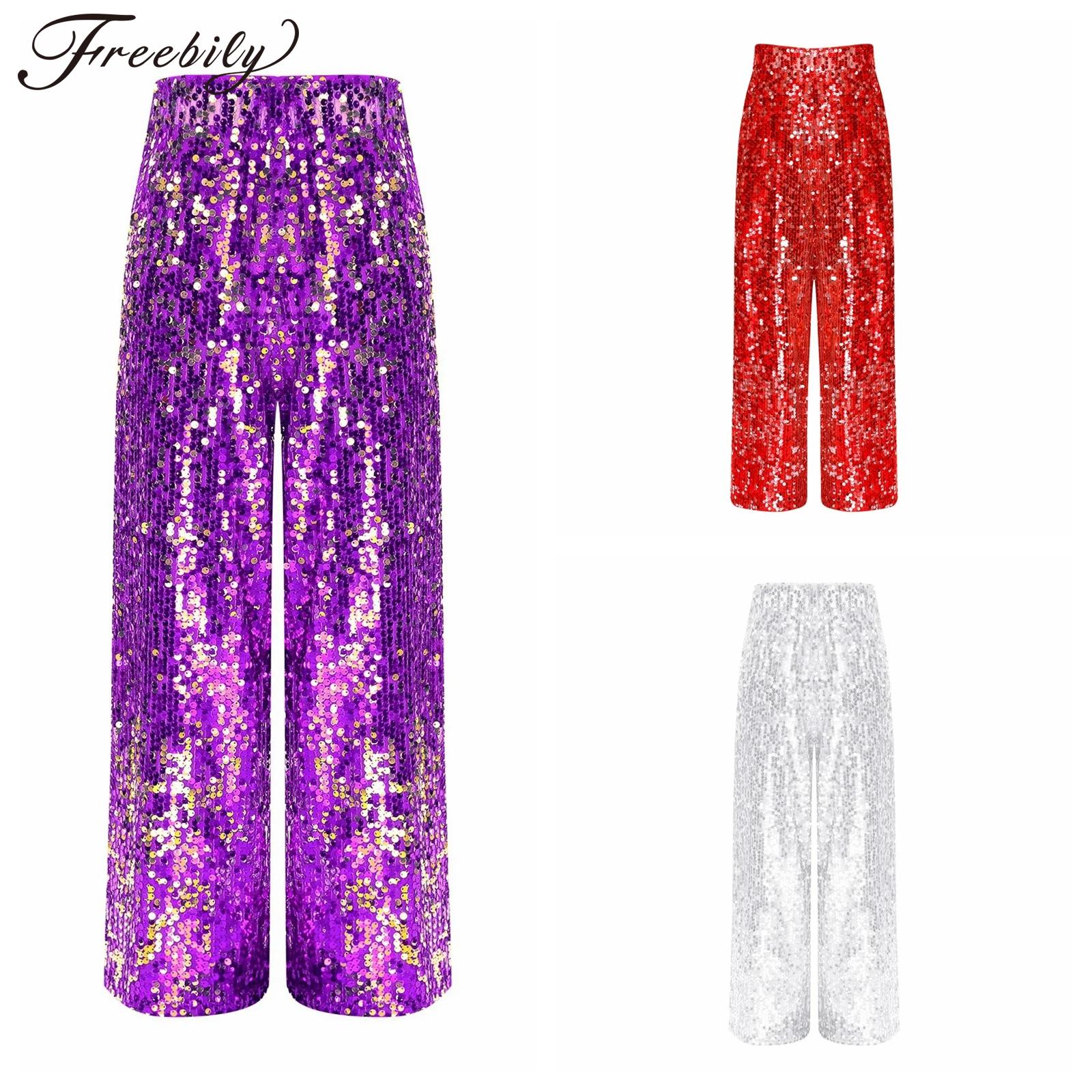Girls Streetwear Sequins Jazz  - Women'S Fashion Trousers บทวิจารณ์และราคา
