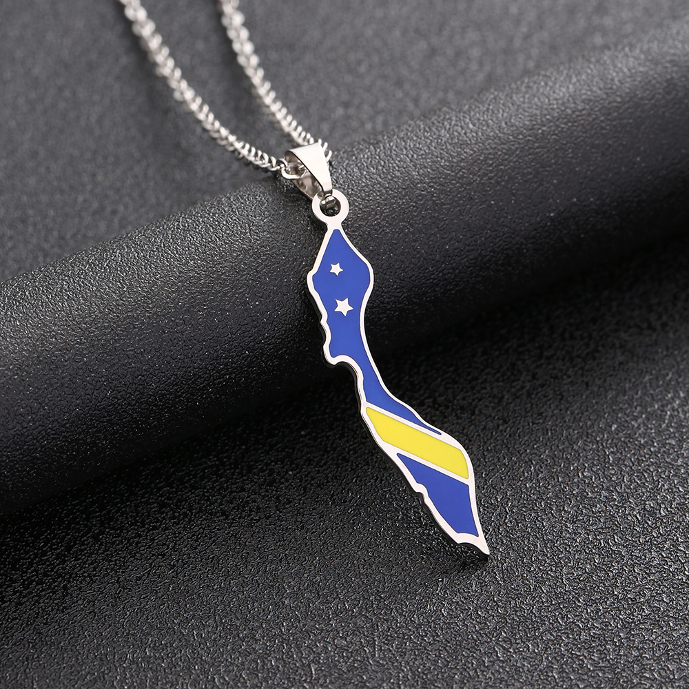 Curacao Map Flag Pendant Neckl - Women'S Fashion Guide บทวิจารณ์และราคา