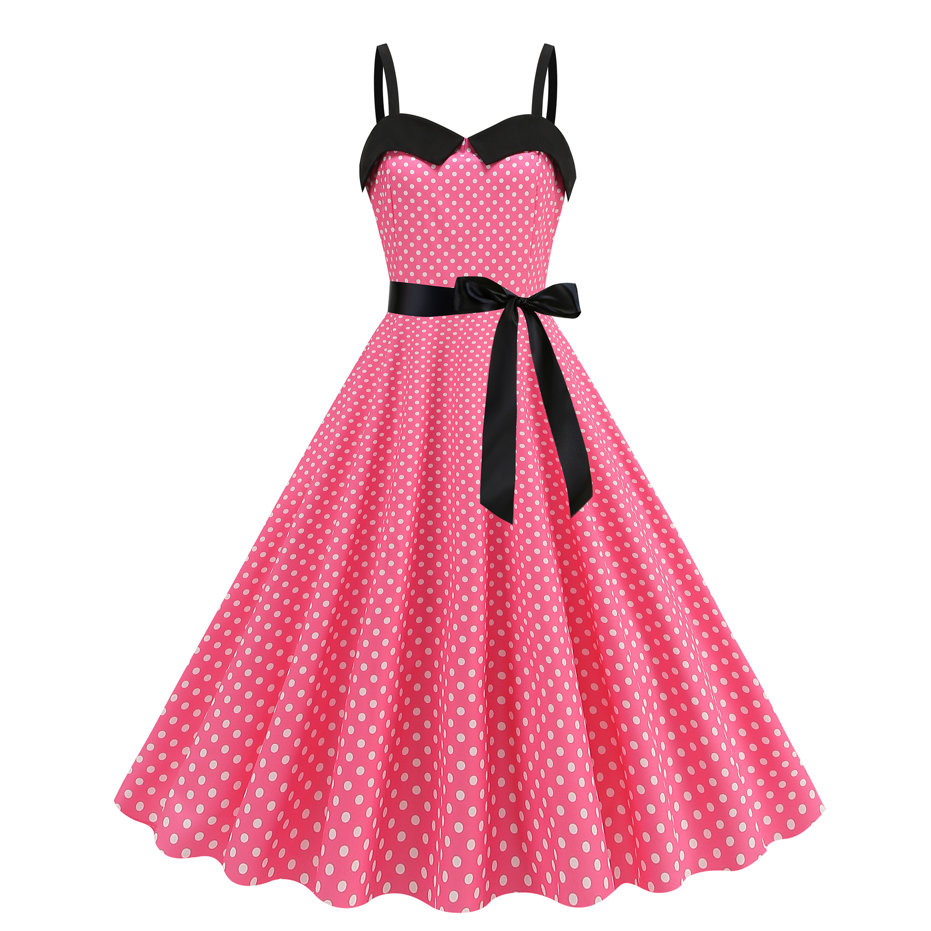 Elegant Women Polka Dot Dress  - Women'S Fashion Of The 60S บทวิจารณ์และราคา