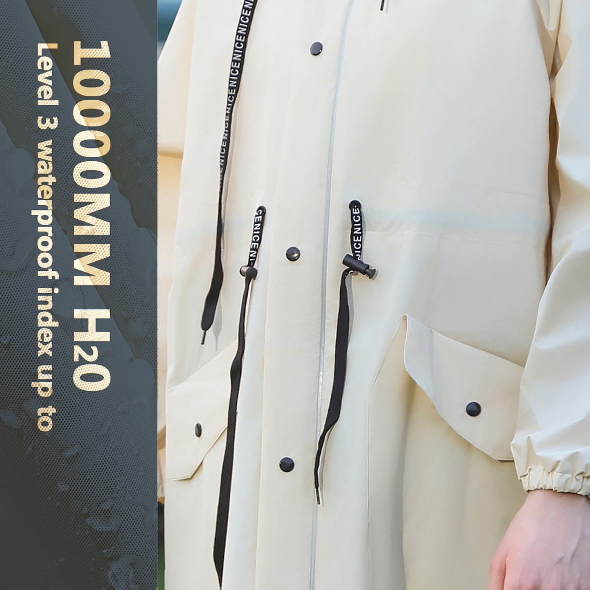 Women Long Waterproof Rain Jac - Women'S Fashion Rain Jacket บทวิจารณ์และราคา