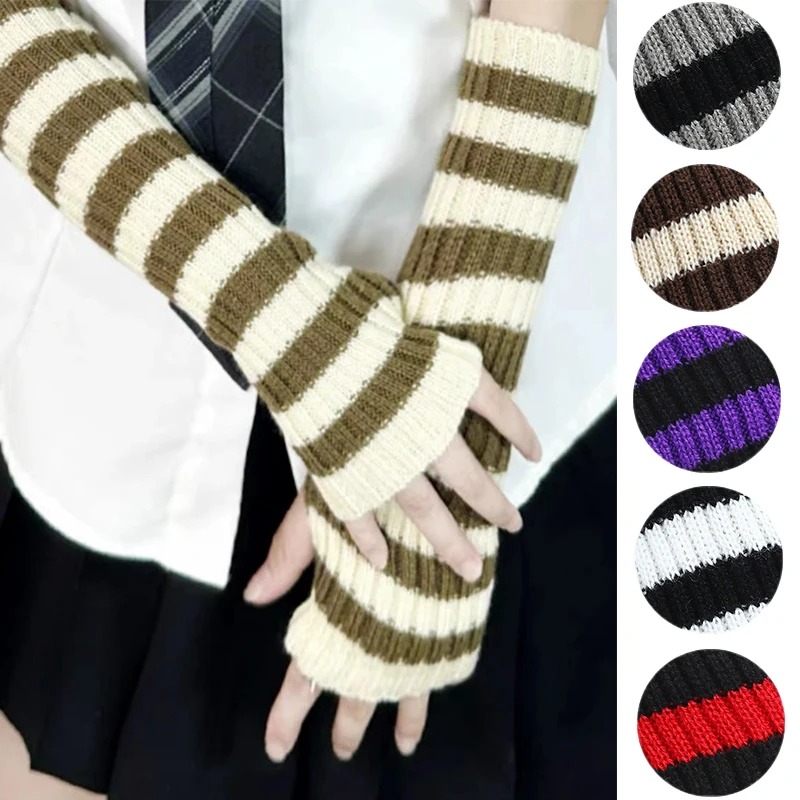 Women's Knitted Fingerless Arm - Women Fashion Gloves บทวิจารณ์และราคา