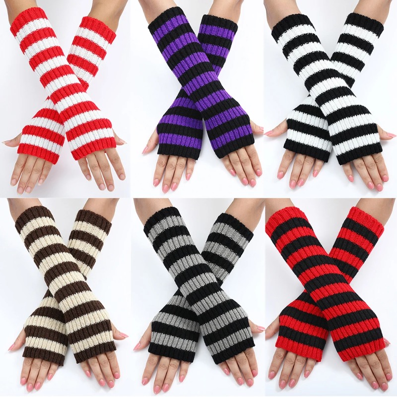 Women's Knitted Fingerless Arm - Women Fashion Gloves บทวิจารณ์และราคา