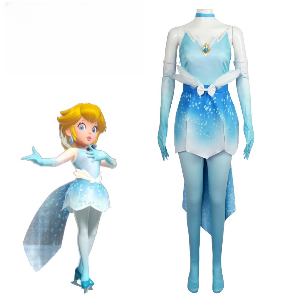 Princess Peach Toadstool Dress - Women Fashion Gloves บทวิจารณ์และราคา