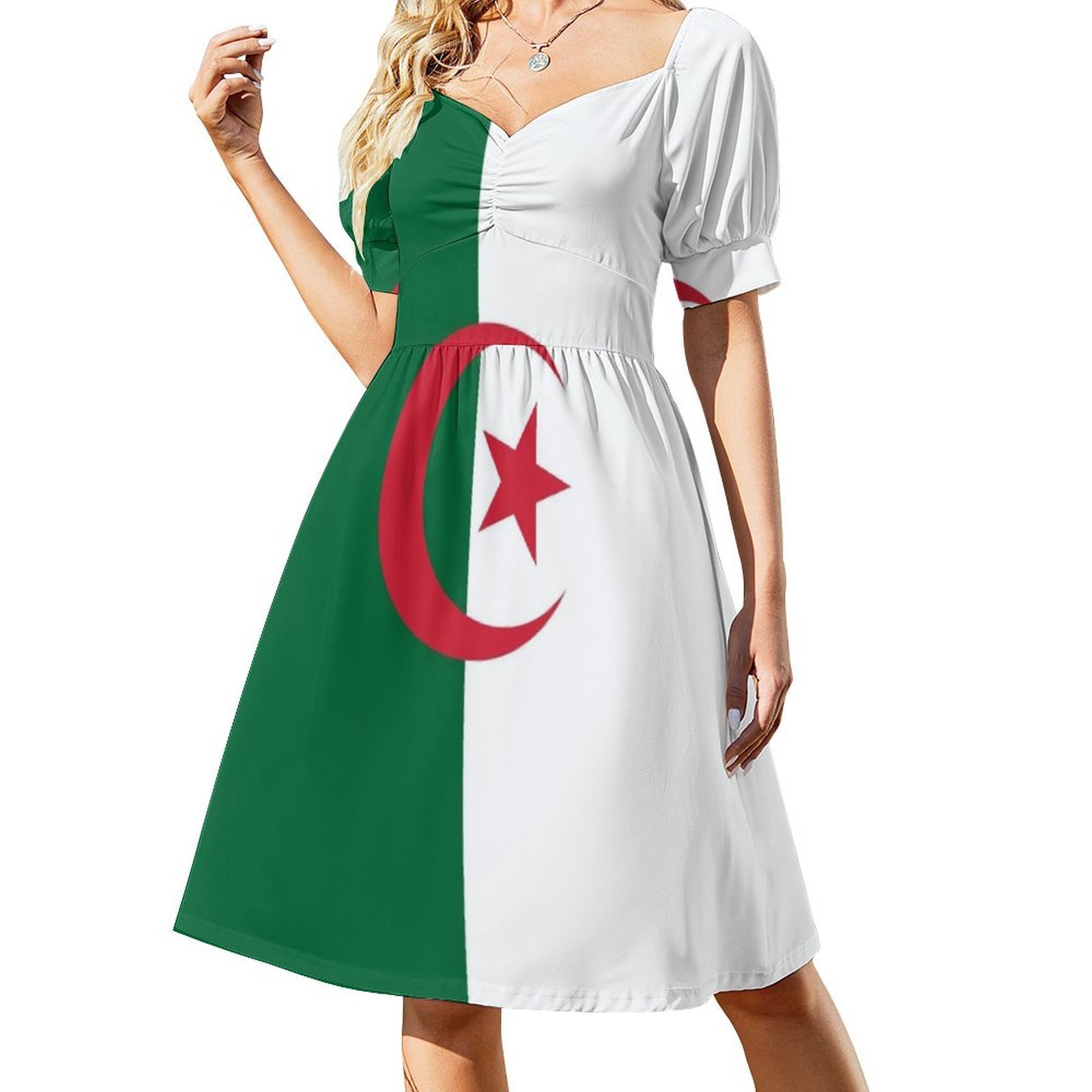 Algerian Flag Boho Chic Dress  - Women Fashion Gown บทวิจารณ์และราคา