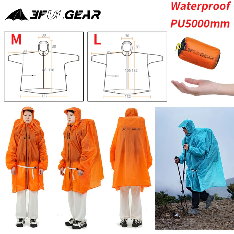 3F UL GEAR Zipper Raincoat 15D - Women'S Fashion Rain Jacket บทวิจารณ์และราคา