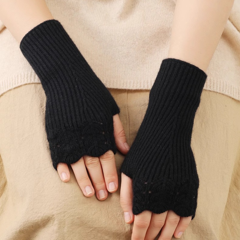 New Warm Half Finger Open Fing - Women Fashion Gloves บทวิจารณ์และราคา
