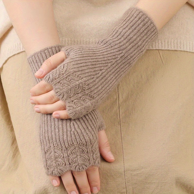 New Warm Half Finger Open Fing - Women Fashion Gloves บทวิจารณ์และราคา