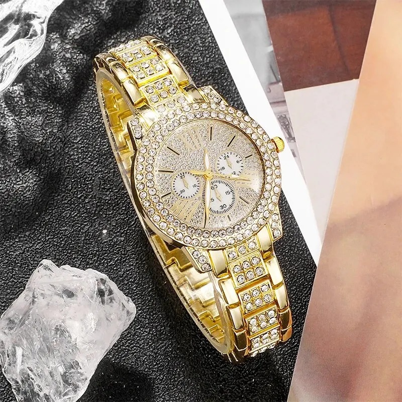 Women's Quartz Watch Gold Luxu - Women'S Fashion Gifts บทวิจารณ์และราคา
