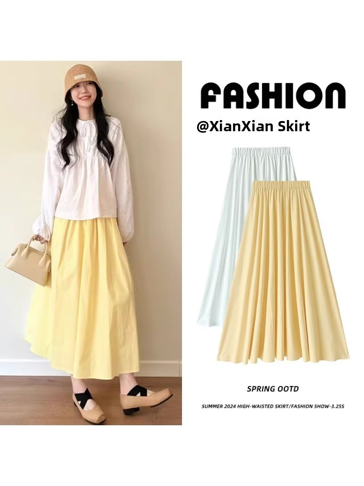 Yellow A-Line Midi Skirt for p - A-Line Skirt Midi บทวิจารณ์และราคา