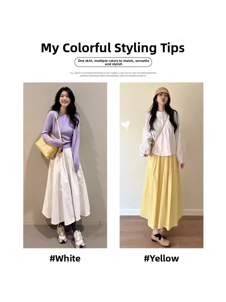 Yellow A-Line Midi Skirt for p - A-Line Skirt Midi บทวิจารณ์และราคา