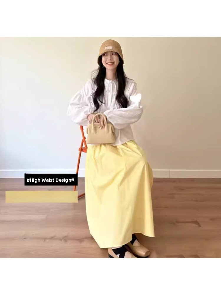 Yellow A-Line Midi Skirt for p - A-Line Skirt Midi บทวิจารณ์และราคา
