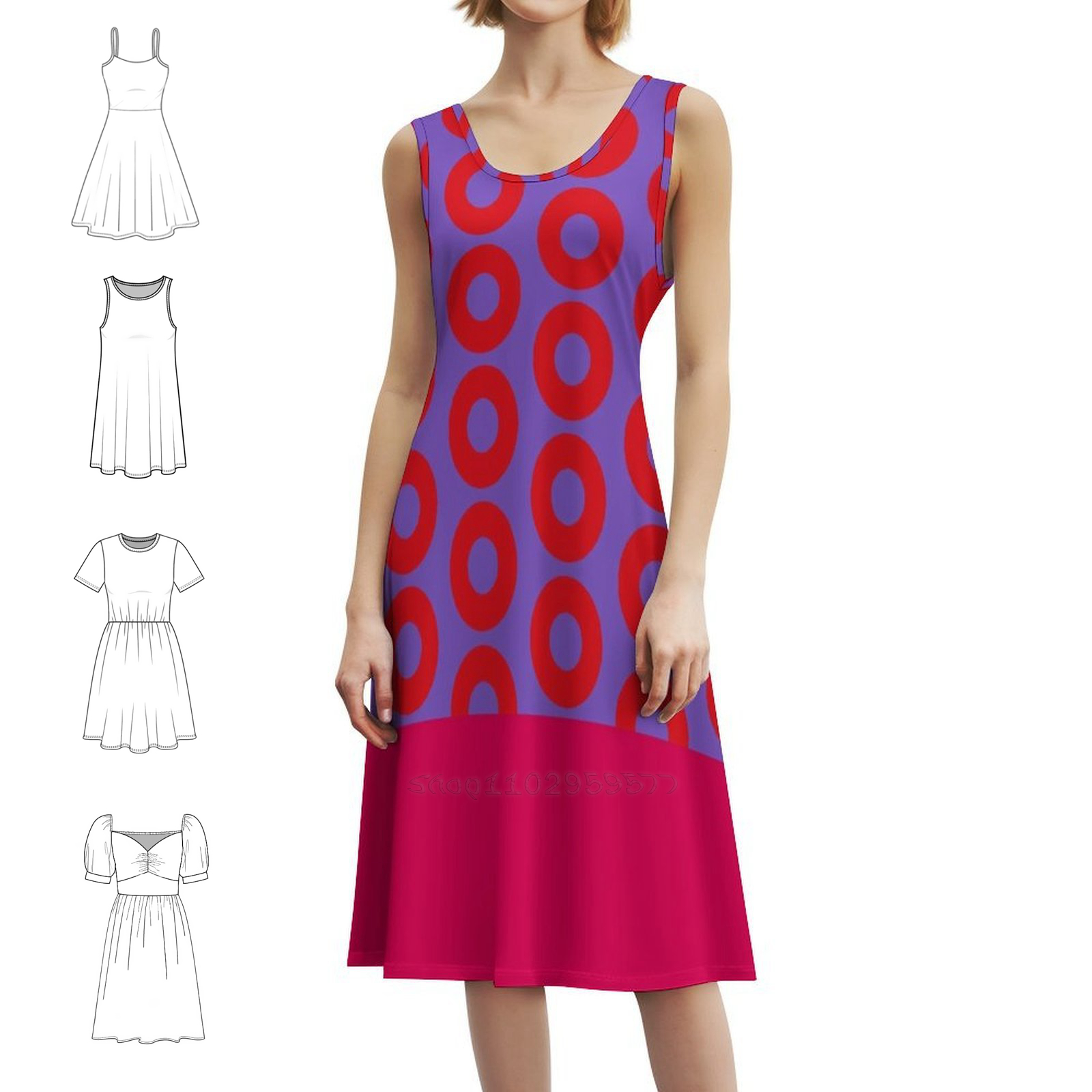Phish-Fishman Donut Boho Chic  - Women Fashion Gown บทวิจารณ์และราคา