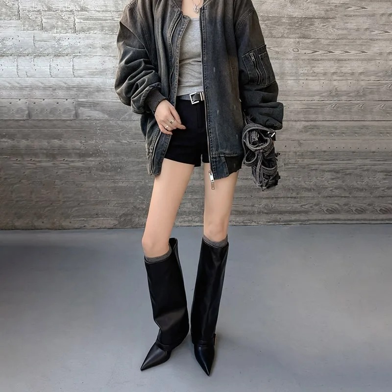 Women's Knee-high Boots Classi - Women'S Fashion Trousers บทวิจารณ์และราคา