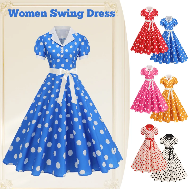 Vintage Polka Dot Summer Dress - Women'S Fashion Of The 60S บทวิจารณ์และราคา