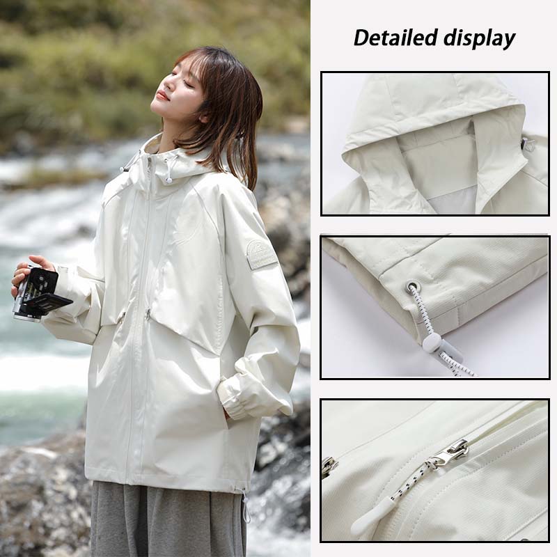 Women Spring Autumn Waterproof - Women'S Fashion Rain Jacket บทวิจารณ์และราคา