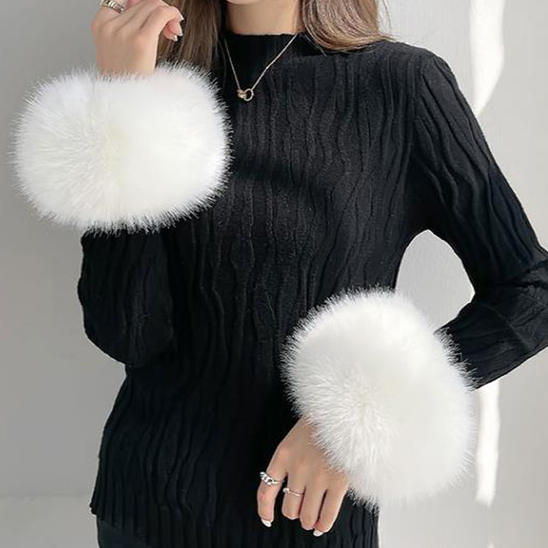 Autumn Winter Plush Decorative - Women Fashion Gloves บทวิจารณ์และราคา