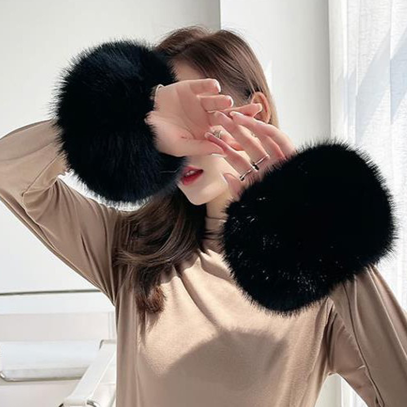 Autumn Winter Plush Decorative - Women Fashion Gloves บทวิจารณ์และราคา