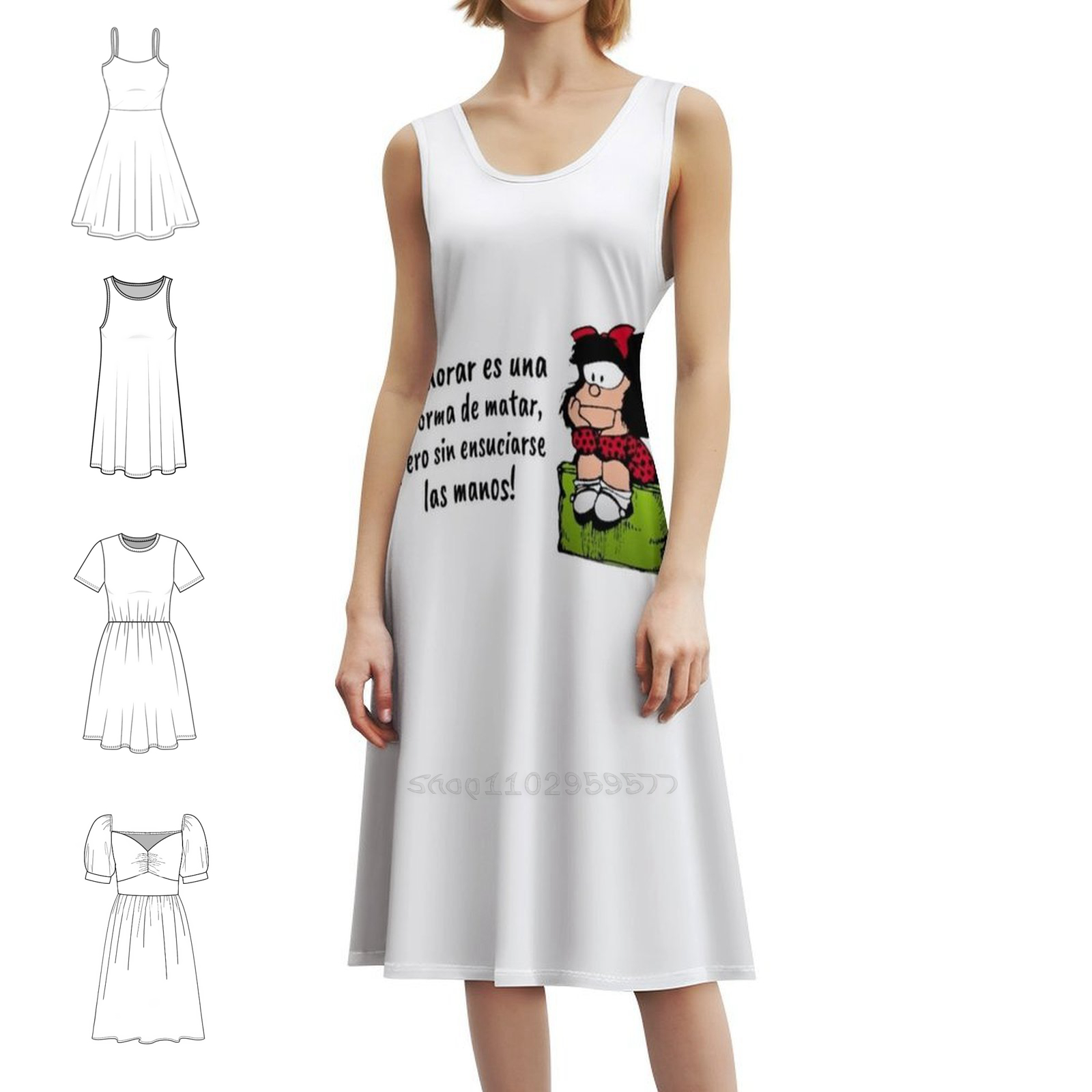 Spanish Quotes And Mafalda Com - Women Fashion Gown บทวิจารณ์และราคา