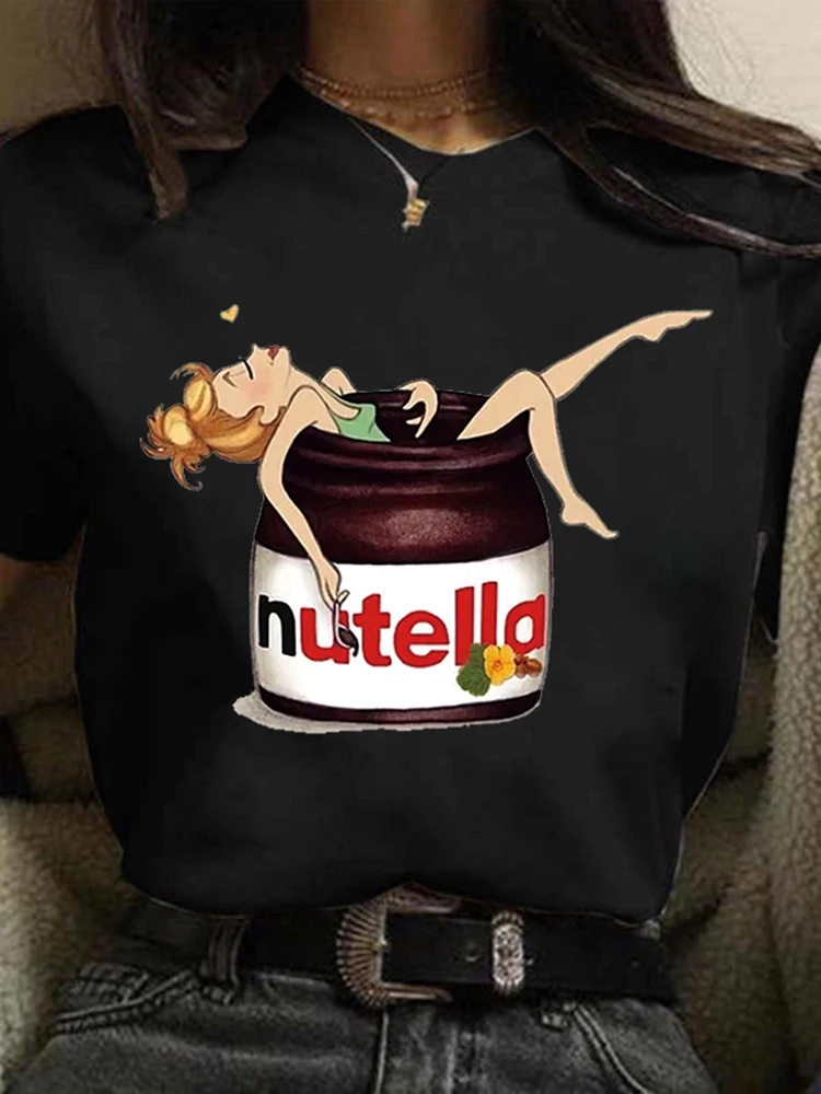 New Nutella Print T Shirt Wome - Women'S Fashion Graphic Tees บทวิจารณ์และราคา