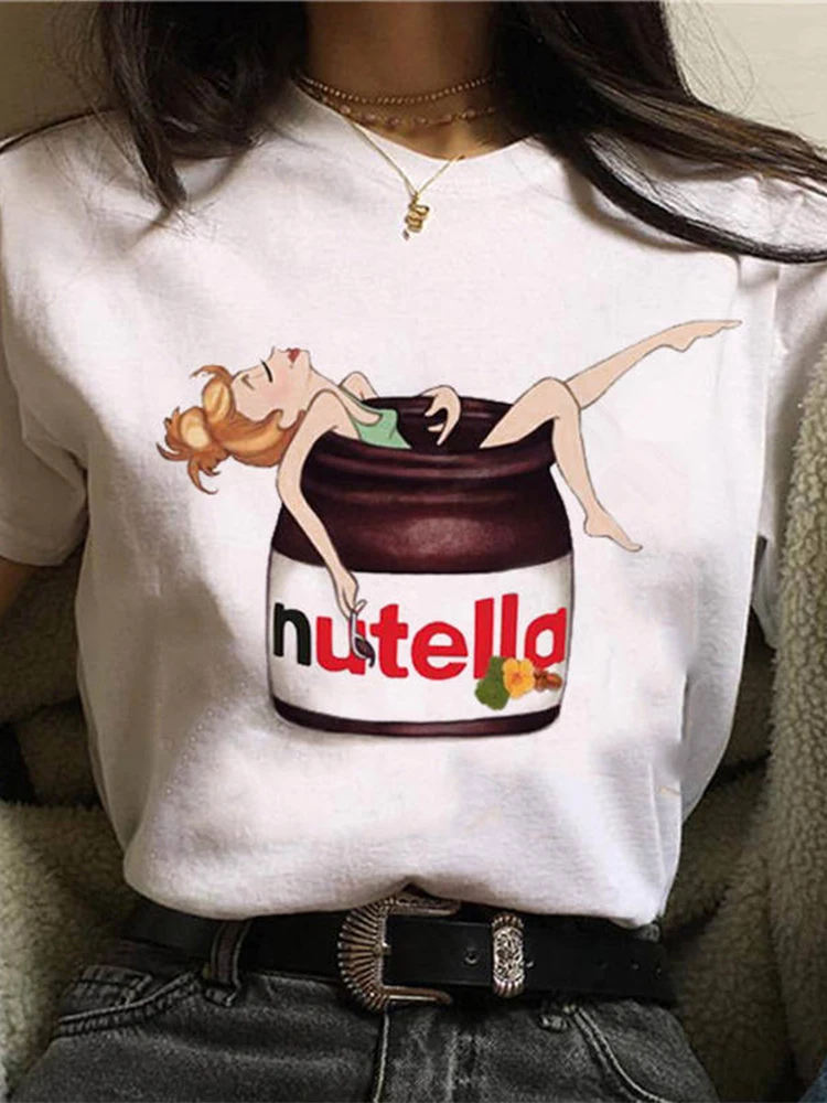 New Nutella Print T Shirt Wome - Women'S Fashion Graphic Tees บทวิจารณ์และราคา